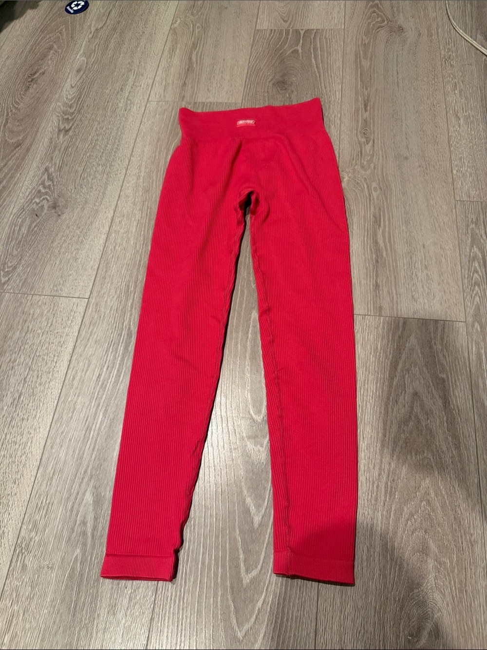 Bo+Tee Strong Ribbed Butt Lifting Leggings Size Small - Hot Pink - Picture 4 of 5